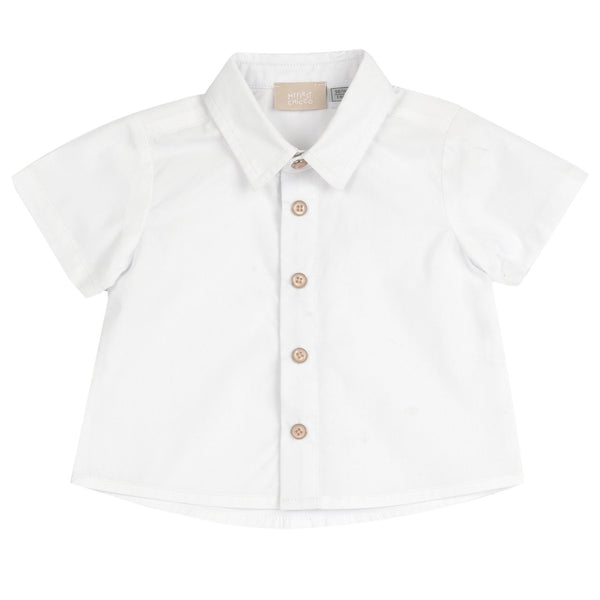 CHICCO COMPLETO CAMICIA MANICA CORTA+PANTALONI CORTI E BRETELLE