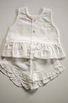 BABYGI COMPLETO PURO LINO BIANCO LN71G