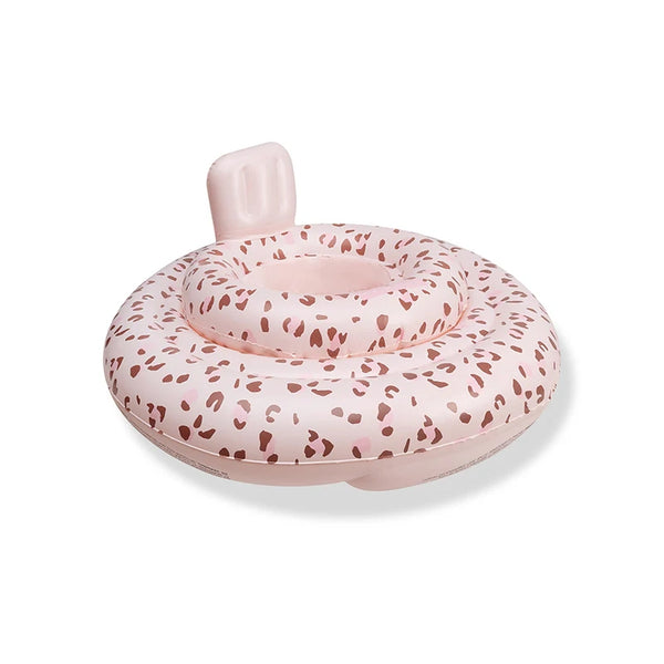 SWIMESSENTIAL Galleggiante per neonati - Rosa antico - Leopardo - 0/1 anni