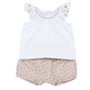 CHICCO COMPLETO PANTALONCINO E MAGLIA RICAMATA