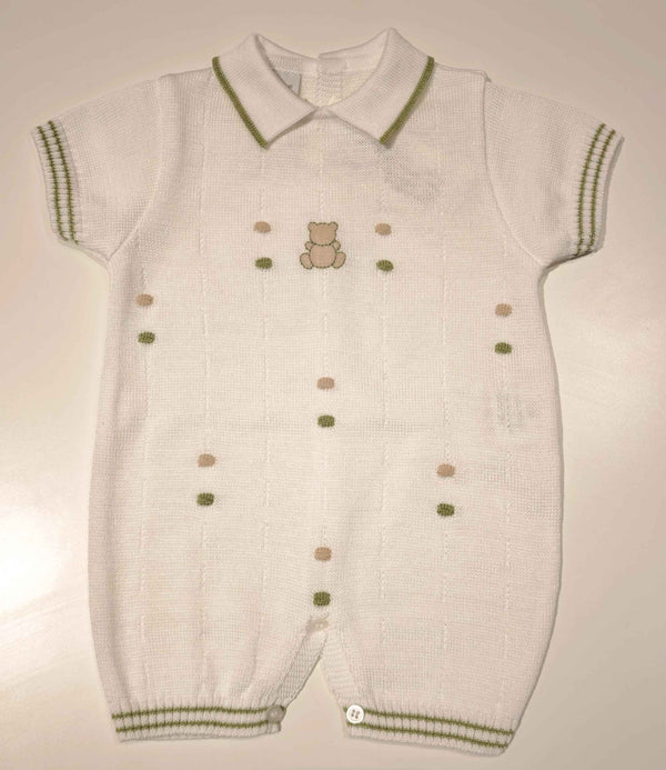 MARLù EK5615 PAGLIACCETTO FILO BIANCO VERDE OLIVA SABBIA