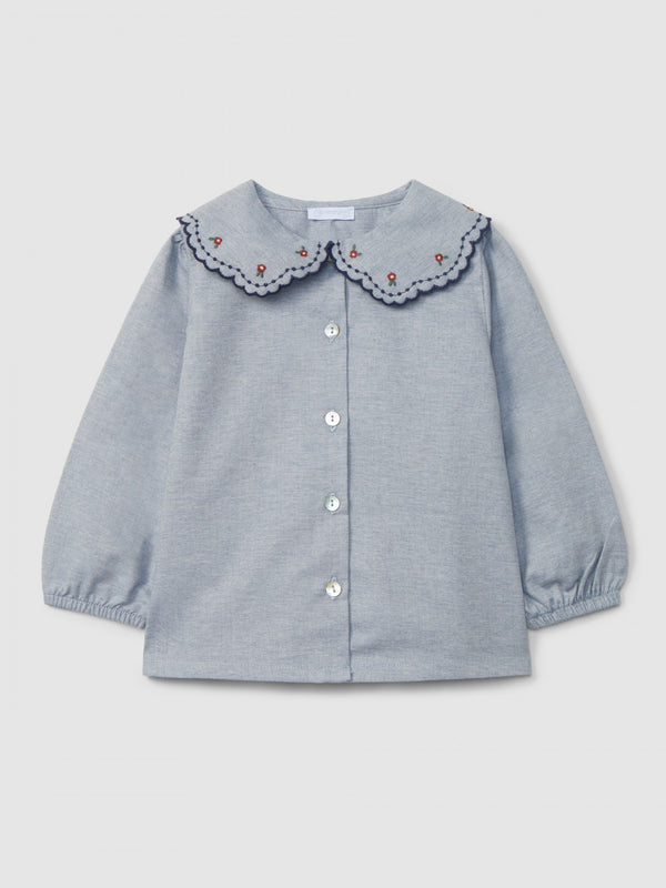LARANJINHA CAMICIA CON COLLO RICAMATO I6753J26