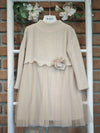 LALALù ABITO BEIGE CON TULLE