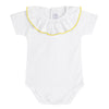 CONDOR COMPLETO PAGLIACCETTO COTONE +BODY BIANCO M/M BORDINO GIALLO