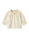 LIL ATELIER CAMICIA TRAFORATA CON COLLO ARRICCIATO