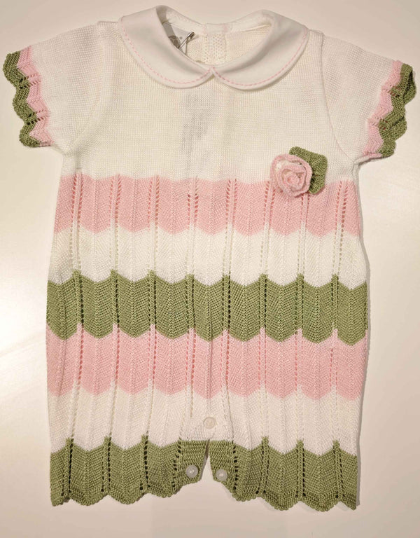 MARLù EK1815 PAGLIACCETTO FILO VANIGLIA ROSA PESCO VERDE OLIVA