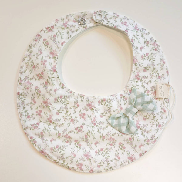BABYGI BAVETTA FIORI FIOCCHETTO VICHY VERDE PI24G