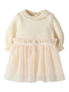 LIL ATELIER ABITO CON BODY E TULLE PISTACHIO SHELL