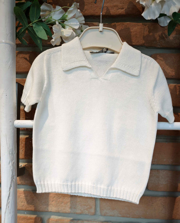 JO MILANO MAGLIA FILO BIANCO