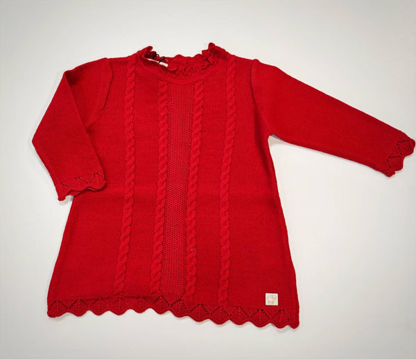 MAGLIFICIO DI VERONA ABITO A CAMPANA IN PURA LANA MERINO ROSSO