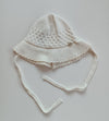 PAZ RODRIGUEZ CAPPELLO COTONE E CASHMERE "PONY" PANNA