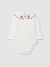 LARANJINHA BODY CON COLLETTO RICAMATO BORDEAUX I6684M35