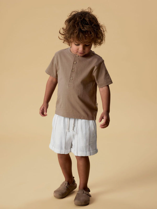 LIL ATELIER MAGLIA MEZZA MANICA COCA MOCHA