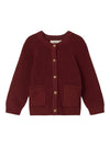 LIL ATELIER CARDIGAN RUGGINE CON TASCHINE
