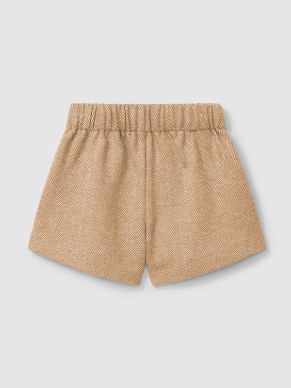 LARANJINHA PANTALONCINI PULL-UP A SPINA DI PESCE BEIGE I5745