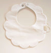BABYGI BAVAGLINO PIQUET BIANCO NUVOLETTA RICAMO ROSA DY23