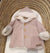 CALAMARO CAPPOTTINO ROSA CON PELLICCIOTTO BIANCO INTERNO 14019