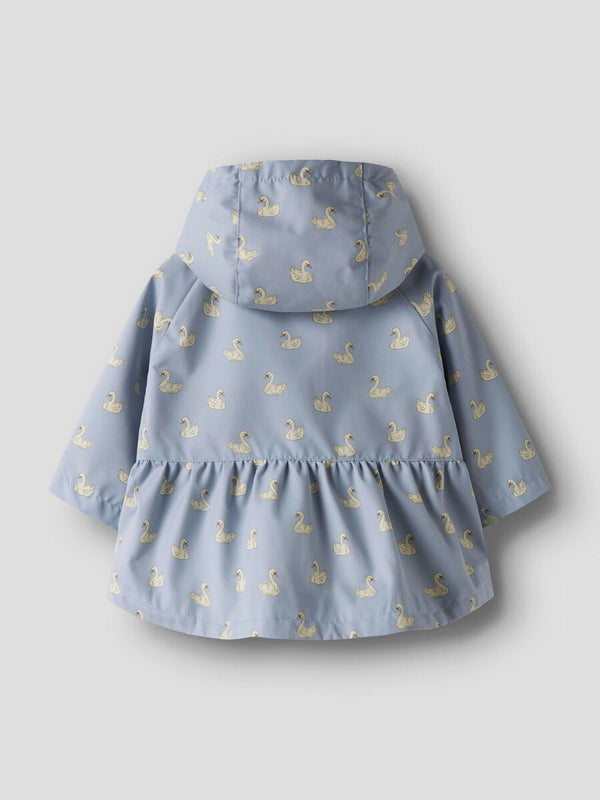 LIL ATELIER GIACCA IMPERMEABILE ZEN BLUE/SWAN
