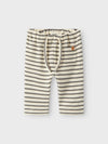 LIL ATELIER PANTALONE A RIGHE PANNA E GRIGIO
