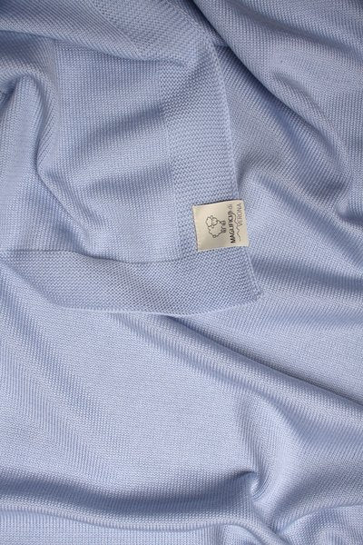 MAGLIFICIO DI VERONA COPERTA LANA BASIC AZZURRO
