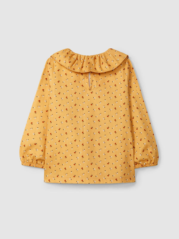 LARANJINHA Blusa con stampa floreale e colletto arricciato I5790