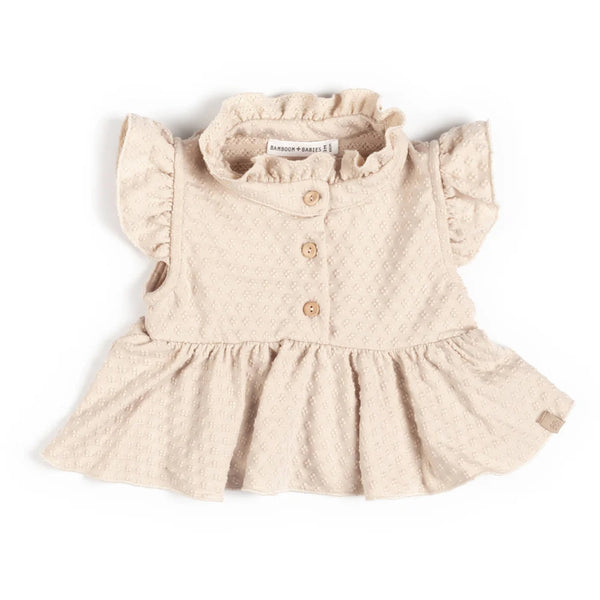 BAMBOOM CAMICIA DOTS ALMOND CREAM 1103