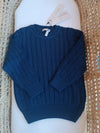 MAGLIFICIO DI VERONA MAGLIA TRECCE BLU