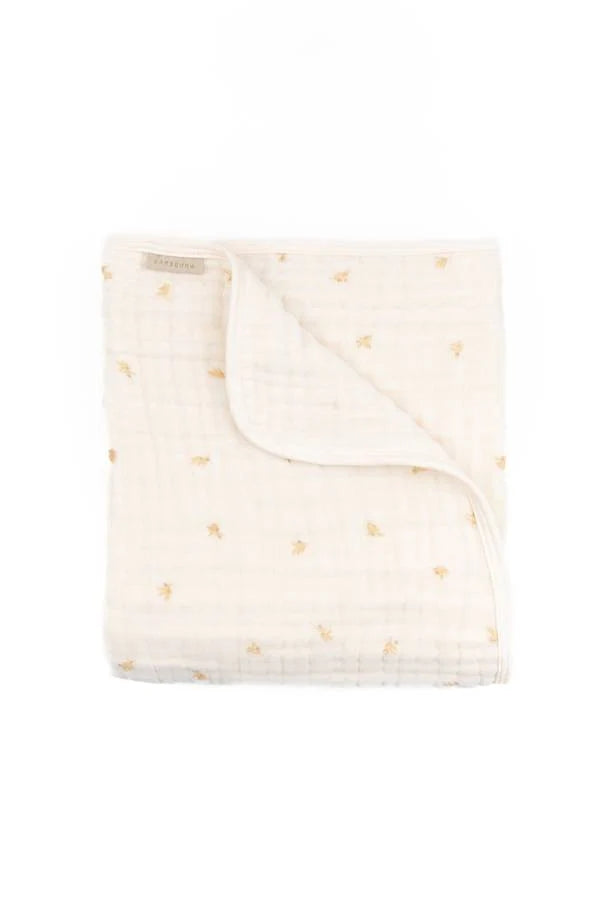 BAMBOOM Coperta culla 100X75 Nuvola - OLIVES NEUTRAL 415