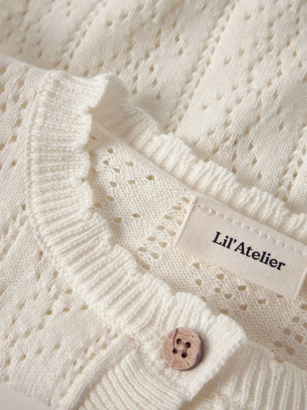 LIL ATELIER CARDIGAN COCONUT MILK
