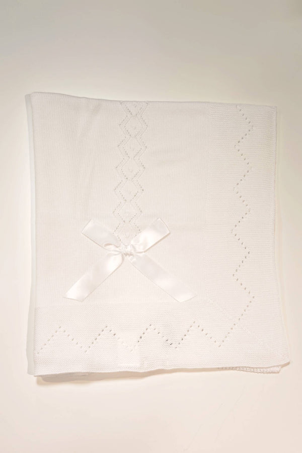 PECESA COPERTA FILO COTONE 100% BIANCA