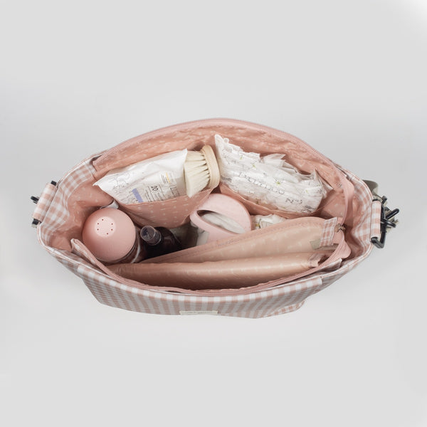 WALKING MUM Borsa Fasciatoio I Love Vichy Rosa (IV)