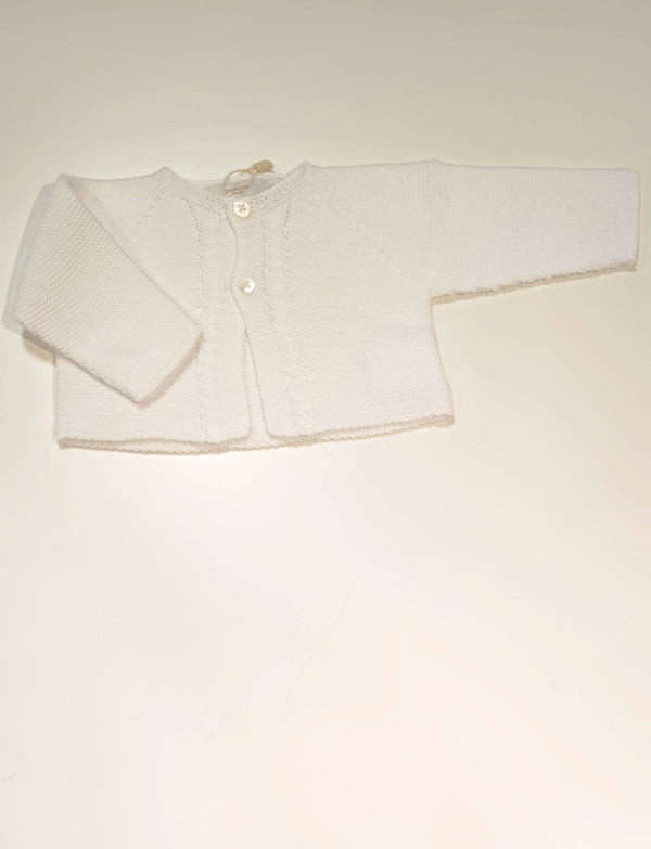 PECESA CARDIGAN FILO COTONE 100% BIANCO