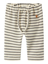 LIL ATELIER PANTALONE A RIGHE PANNA E GRIGIO