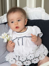PATACHOU COMPLETO BLUSA+COULOTTE BIANCO MARINE