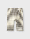 LIL ATELIER PANTALONE A RIGHE PANNA E GRIGIO
