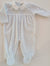 BABYGI TUTINA CINIGLIA AZZURRA E PUNTO SMOCK BIANCO/AZZURRO