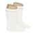 CONDOR CALZINO ALTO IN COTONE PERLE BIANCO