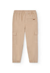 BOBOLI PANTALONE BEIGE CON TASCONI LATERALI 502030