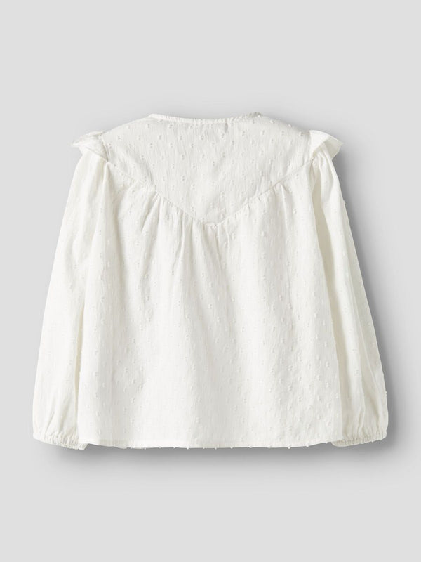 NAME IT CAMICIA LAVORATA 100% COTONE BIANCA