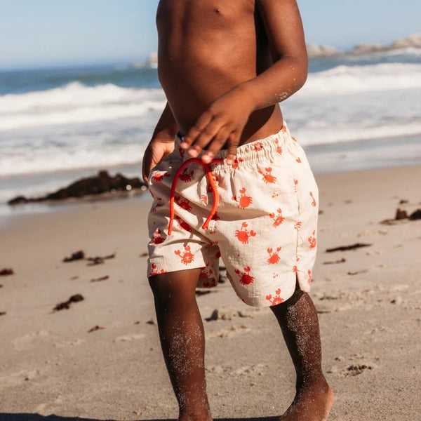 SWIMESSENTIAL Pantaloncini da bagno - Rosso/Beige - Crabby