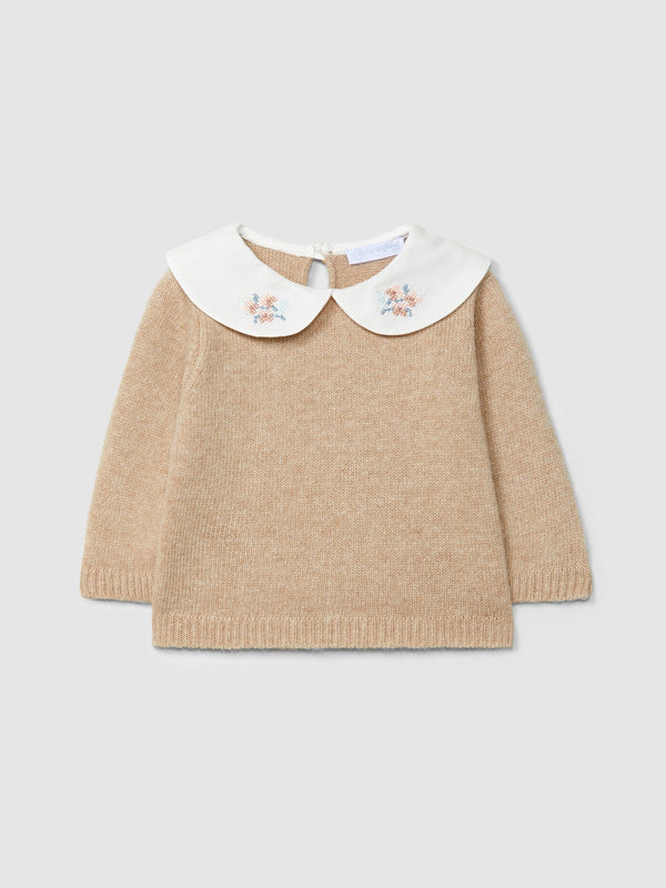 LARANJINHA MAGLIA MISTO LANA E CASHMERE BEIGE I6697140