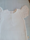 BABYGI BODY MANICA VOLANT SANGALLO BIANCO