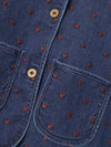 LIL ATELIER GIACCA JEANS CON RICAMO CUORICINI