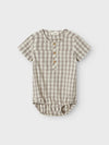 LIL ATELIER PAGLIACCETTO CAMICIA VICHY GRIGIO