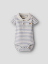 LIL ATELIER BODY COLLO POLO COCONUT MILK/DUSTY BLUE