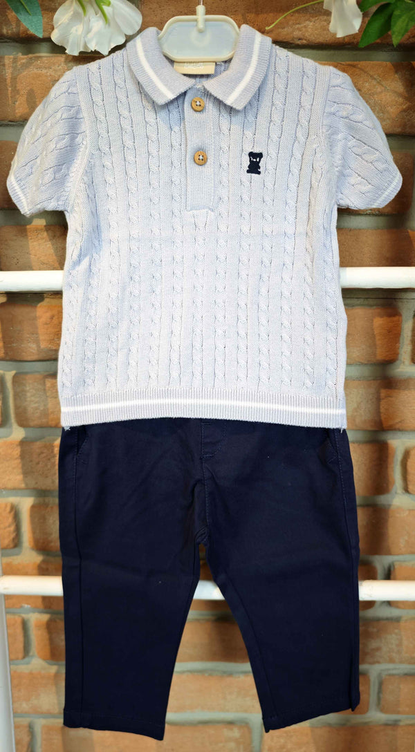 CHICCO COMPLETO MAGLIA FILO+PANTALONE BLU