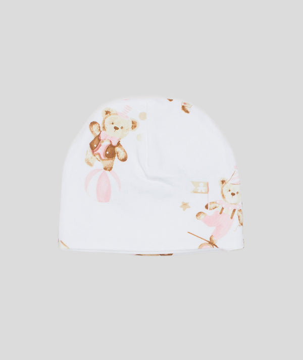 LE BEBè LBG6257 CAPPELLO BIANCO/ROSA