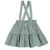 CHICCO GONNA CON BRETELLE MISTO LINO COLOR VERDE MILITARE