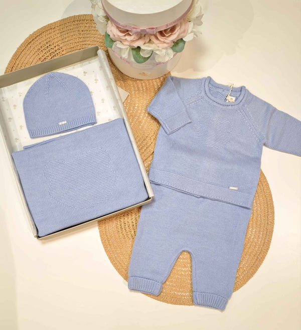 LALALù SET COMPLETO COPERTA+COMPLETO+CAPPELLINO CIELO SETL1Q