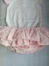 BABYGI COMPLETO VICHY ROSA BODY+CULOTTE VOLANT